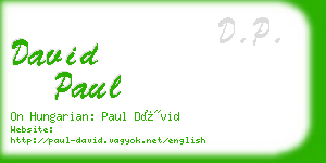 david paul business card